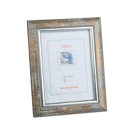 Wooden photo frame 13x18 - DRZ C S1 - silver color