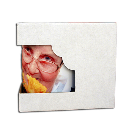 Cardboard packaging with window for 330ml cups - white (set of 20pcs.)