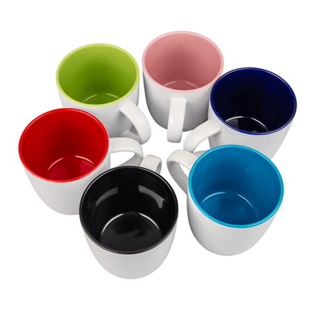 Boston mug for sublimation white - inside pink