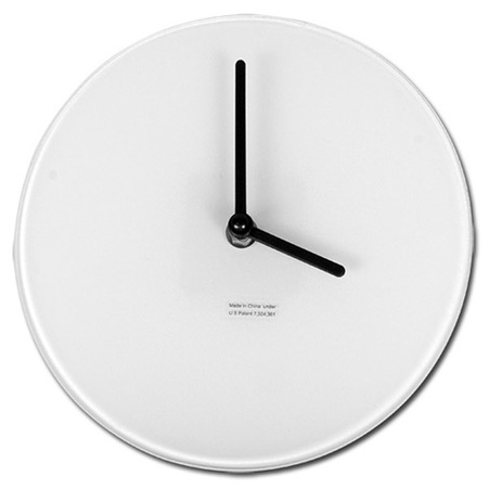 Round glass clock - 31 cm glossy