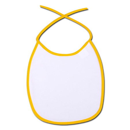 Baby bib - yellow piping (set of 5pcs.)