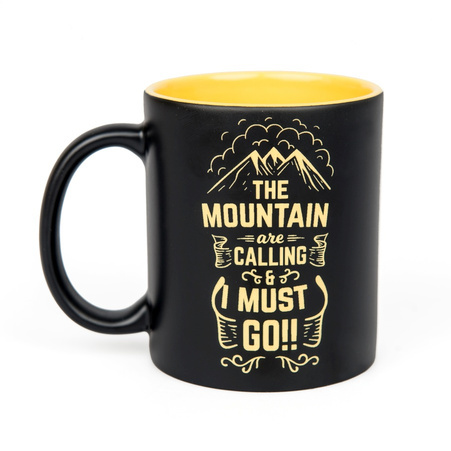 Mug for engraving matte black - inner yellow carton 36 pcs.