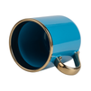 Elegant mug handle and rim gold - blue