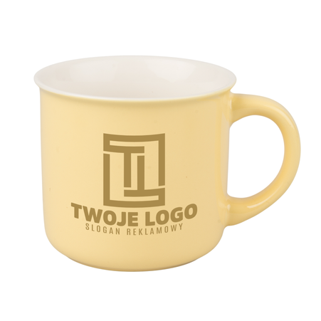 Porcelain mug 360 ml Lucca bright yellow