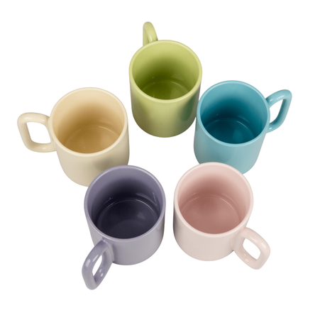 Mug light color ear oval purple carton 36 pcs.