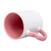 Mug white - ear heart handle and inner pink carton 36 pcs.