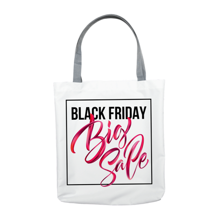 Shoulder bag white 38x40 cm - handle gray (set of 10pcs.)