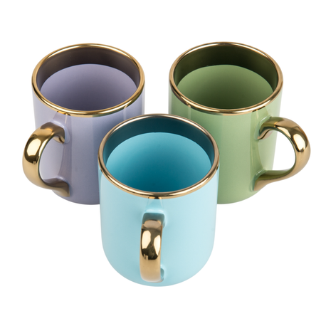Elegant mug handle and rim gold - purple half pallet 360 pcs.