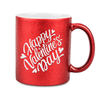 Red glitter mug