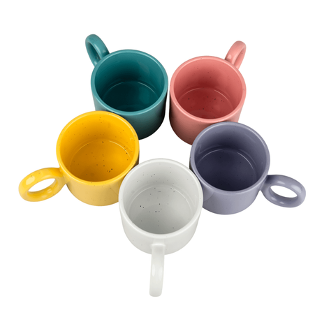 Ravenna mug 400 ml spotted white carton 36 pcs