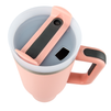 Travel 1200 ml Travel steel mug engraved/UV - light pink