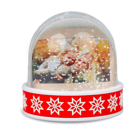 Photo water ball - snow with Christmas band (set of 6 pcs)