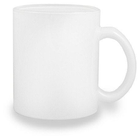 Glass mug - white