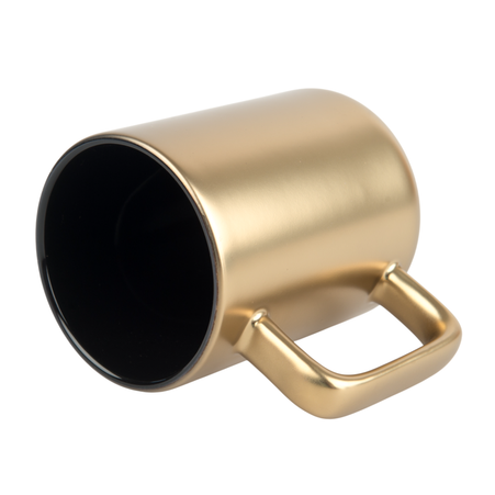 Mug 360 ml matte gold inner black