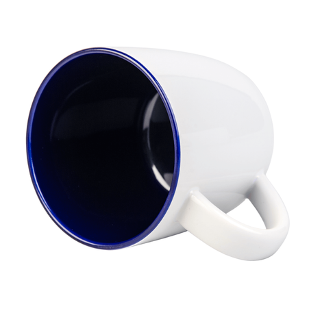 Boston mug for sublimation white - inside navy blue