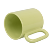 Mug light green - oval handle