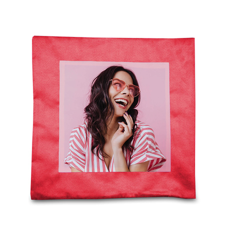 Pillowcase 40x40 suede - red + insert