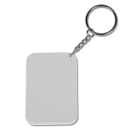 Plastic key ring rectangle 4.6x6.6 cm set of 5 pcs.