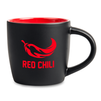 Boston mug for engraving matte black - red inside
