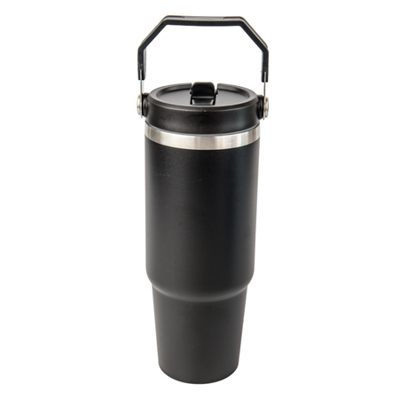 Kubek stalowy Trip 900 ml grawer/UV - czarny