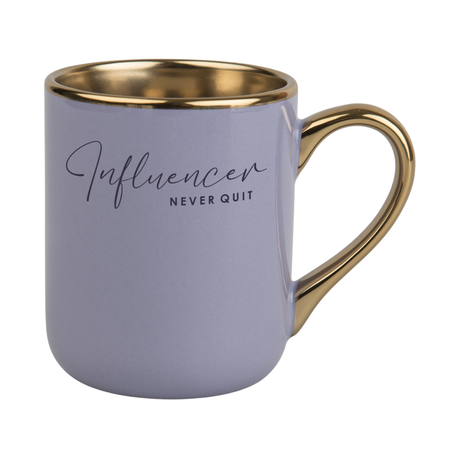 Elegant mug handle and rim gold - purple carton 36 pcs.