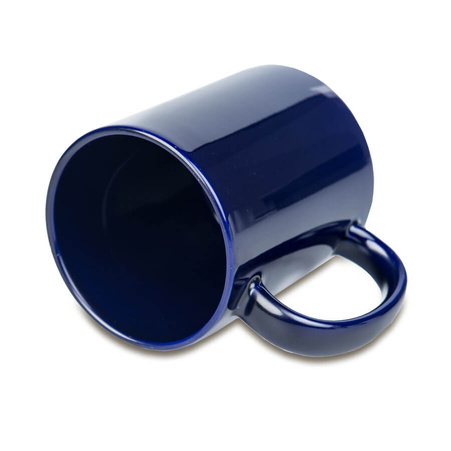 Shiny mug navy blue