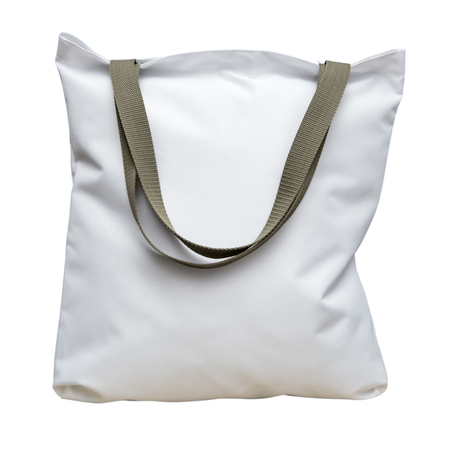Torba na ramię biała 38x40 cm - uchwyt khaki (komplet 10 szt.)
