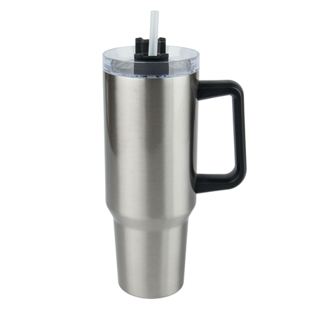 Travel 1200 ml steel mug - silver