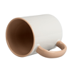 Combo white mug - handle and inside light brown