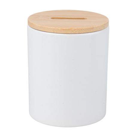 Moneybox white - bamboo lid carton 36 pcs.