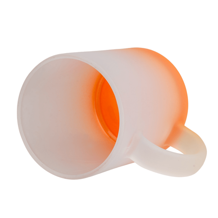 Kubek szklany szroniony gradient pomarańczowy