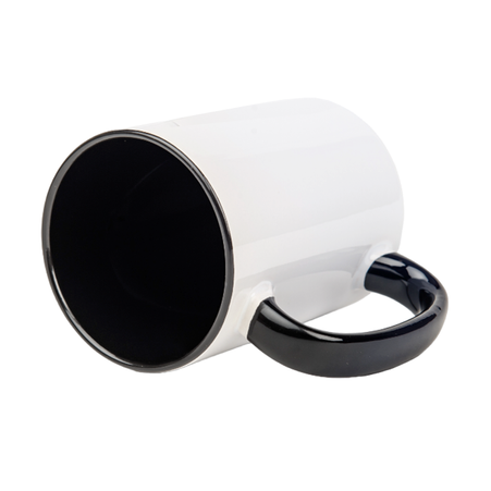 White mug 440 ml Combo - handle and inside black