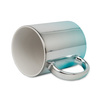 Silver-blue metallic mug