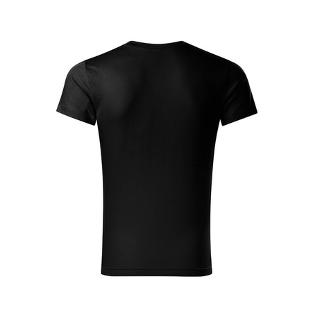 Malfini slim fit V-neck men's cotton t-shirt black XXL