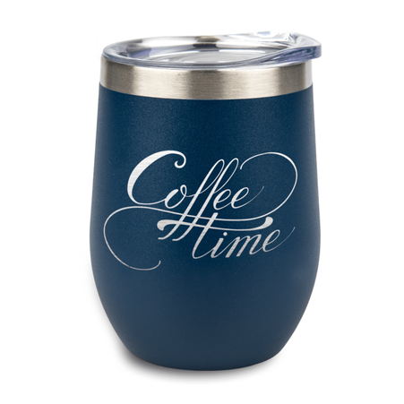 Wine Cup steel mug for engraving - blue