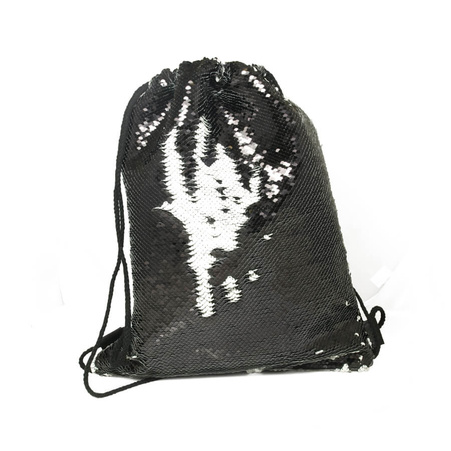 Backpack-bag with sequins - black