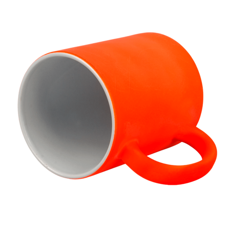 Neon mug rubberized surface - orange