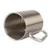 Steel mug 300 ml - silver carabiner