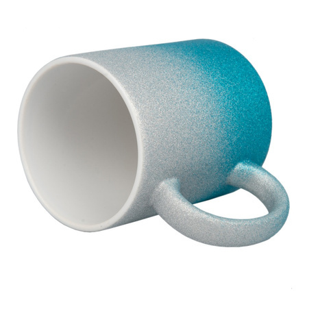 Silver-blue glitter cup carton 36 pcs.