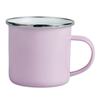 Steel mug - enamel 300 ml, light pink carton 48 pcs.