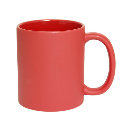 Frosted mug - red carton 36 pcs.