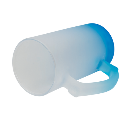 Kufel szklany szroniony gradient niebieski zestaw 12 szt