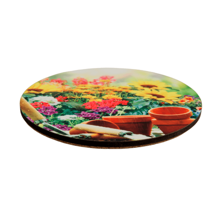 MDF mug coaster circular 4MD / bark diameter 9.5 cm - 10pcs