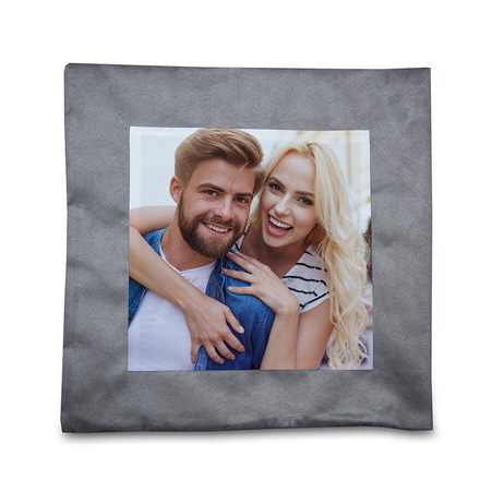 Pillowcase 40x40 suede - gray + insert