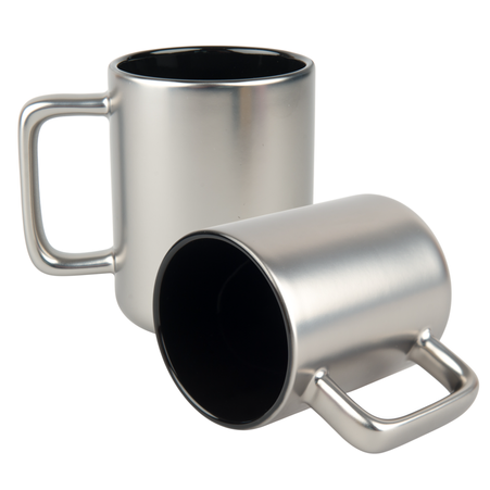 Mug 360 ml matte silver inner black