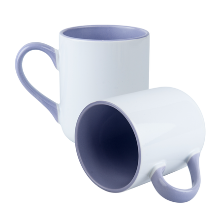 Kubek coffee 330 ml Combo  - uchwyt i środek jasnofioletowy karton 36 szt.