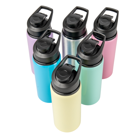 Aluminum bottle 600 ml Active Flip Top - blue set of 5 pcs.