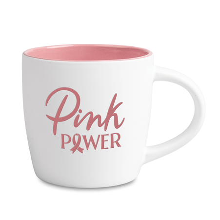 Boston mug for engraving white matte - pink inside