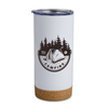 Steel thermo bottle 500 ml white with cork bottom