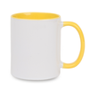 Combo white mug - handle and inside yellow carton 36 pcs.